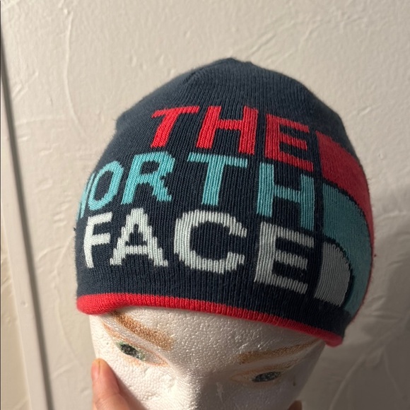 The North Face Other - The North Face Navy Blue Knit Beanie with Bold Logo Design